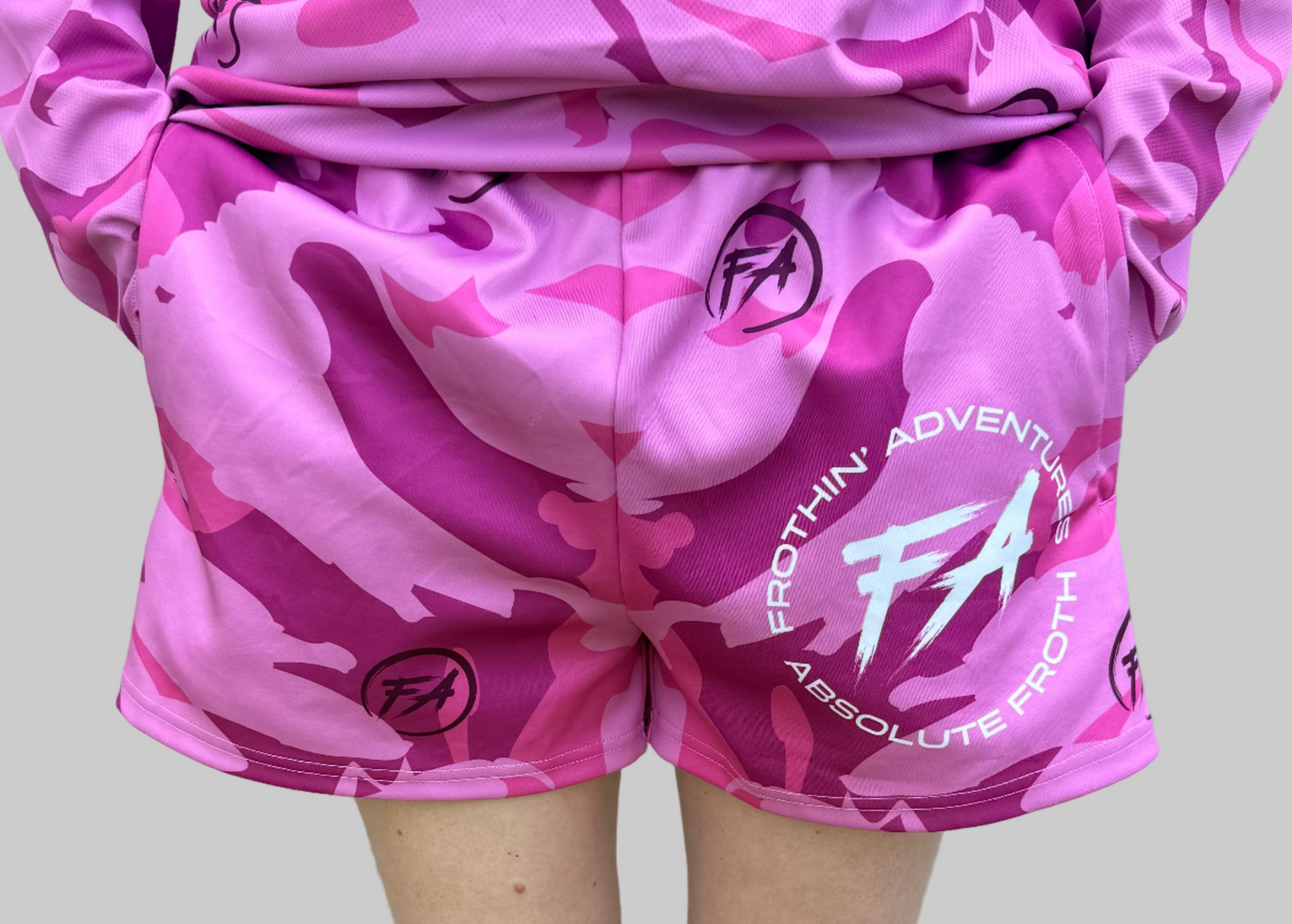 Unisex Footy Shorts - Light Pink Edition